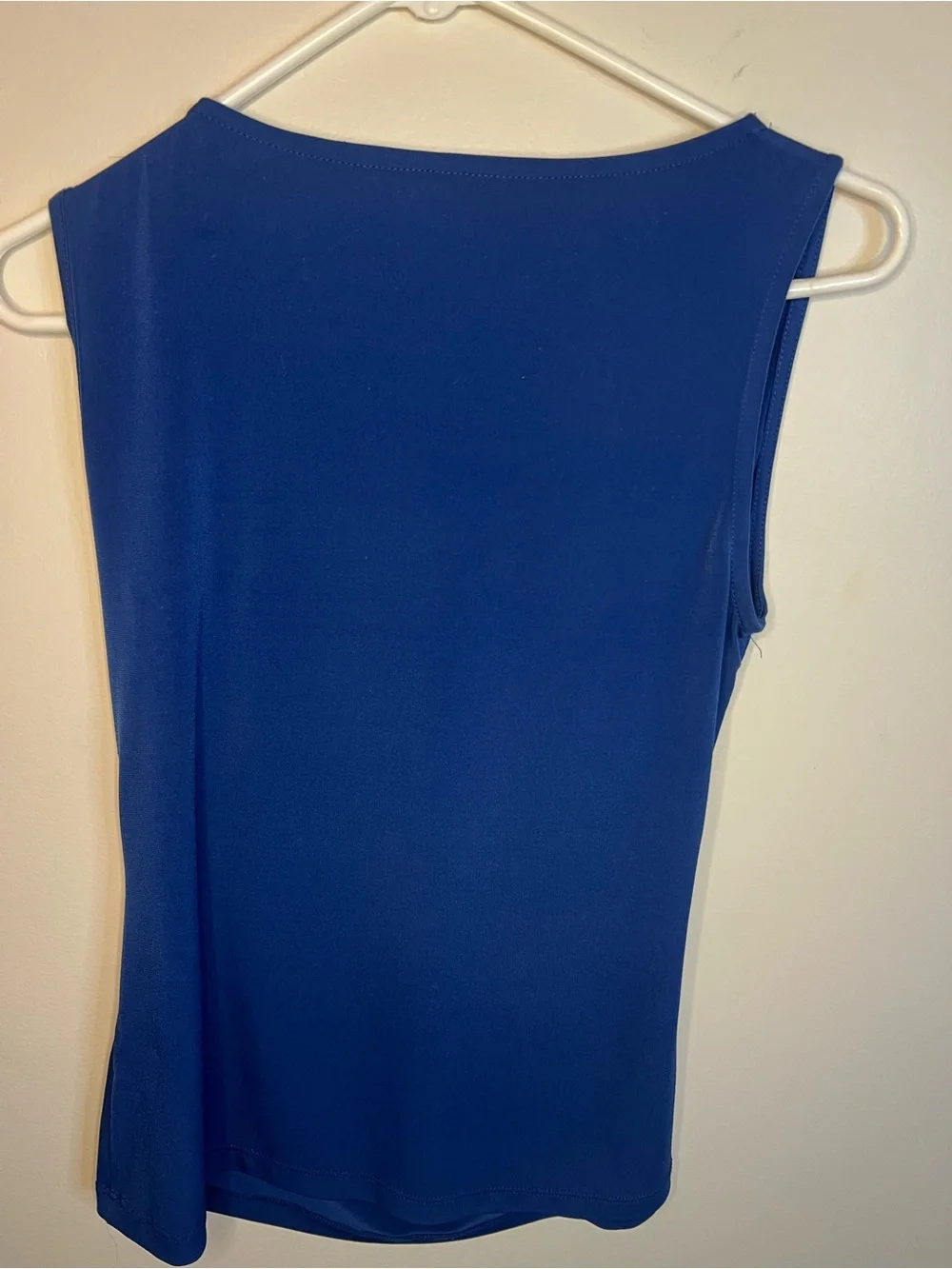 Carmen Marc Valvo Royal Blue Draped Top - Picture 2 of 4